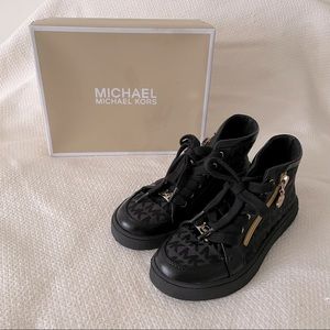 Michael Kors Kids Black High Top Rubber Shoes